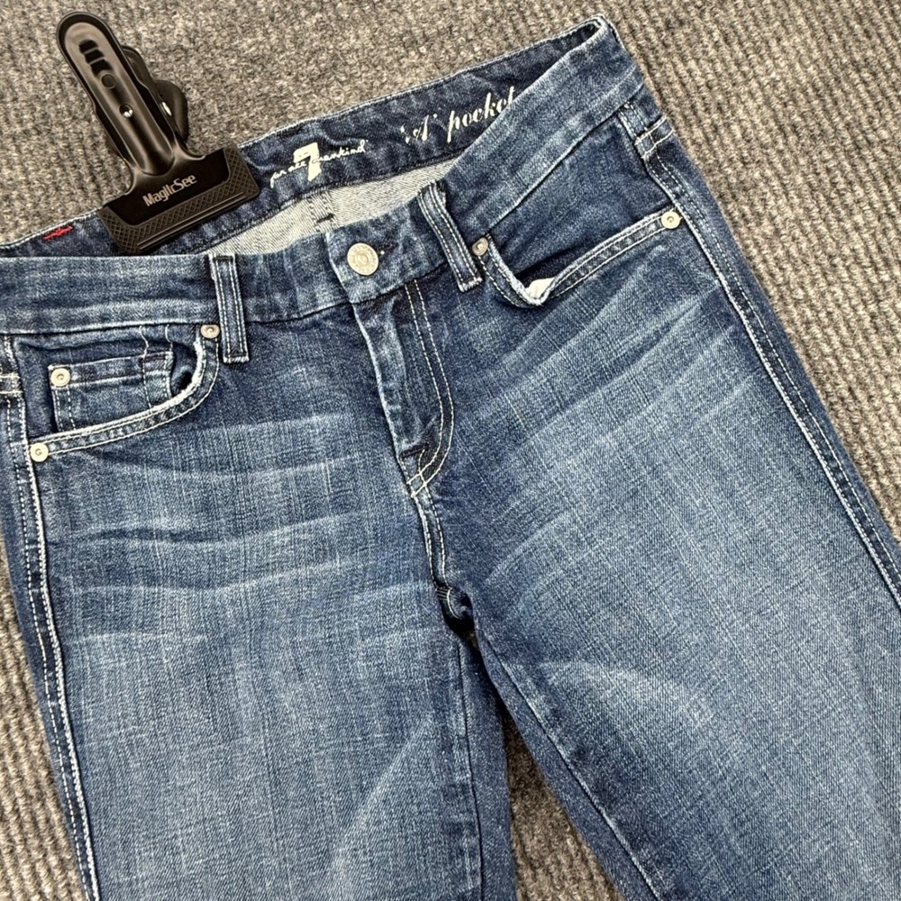 7 For All Mankind A Pocket Jeans Womens 26 Blue Excellent Flare Bootcut Denim